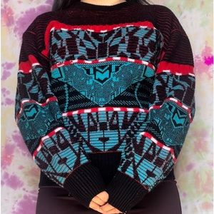 Nils 80s graphic wool sweater